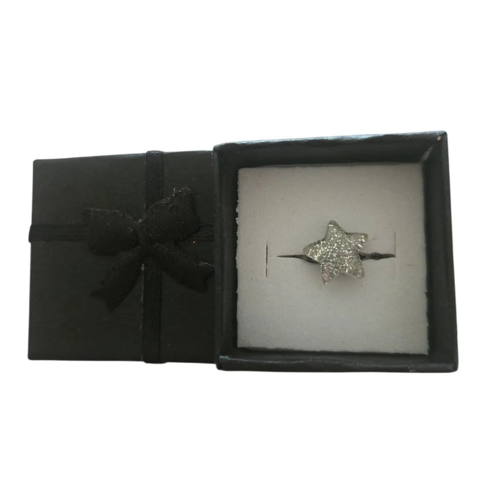 Adjustable White Star‎ Kid's Ring